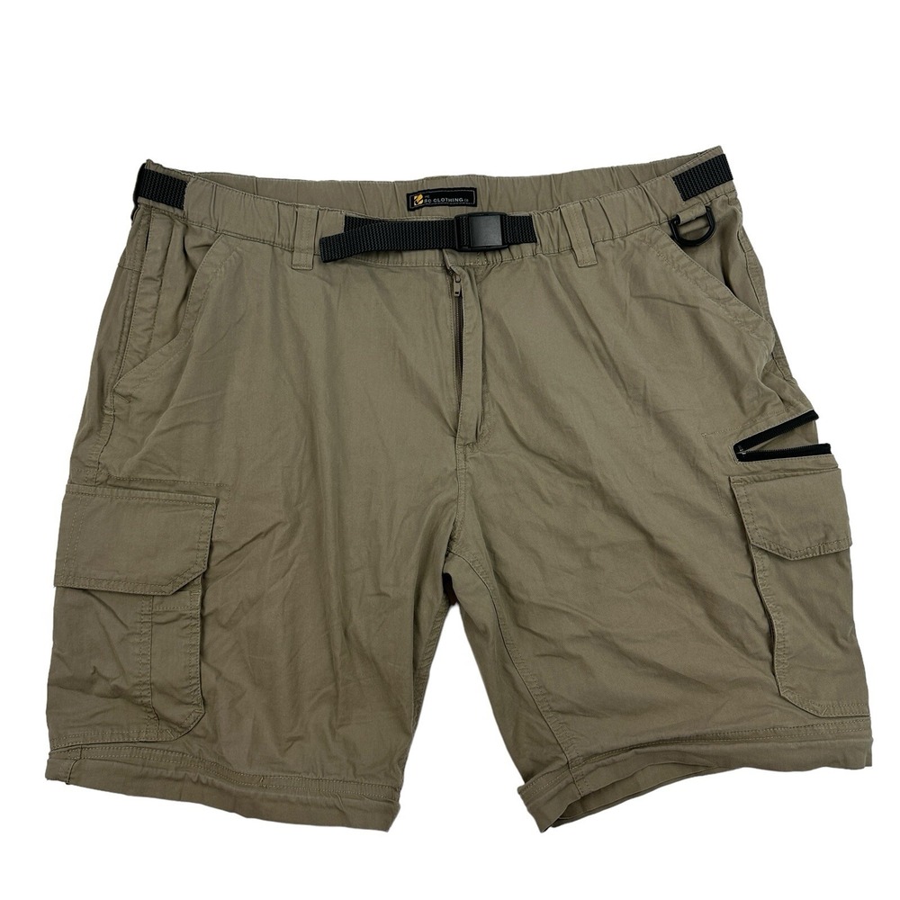 The BC Clothing Co. Zip Off Cargo Shorts ONLY Brown Hiking Convertible XXL 10"